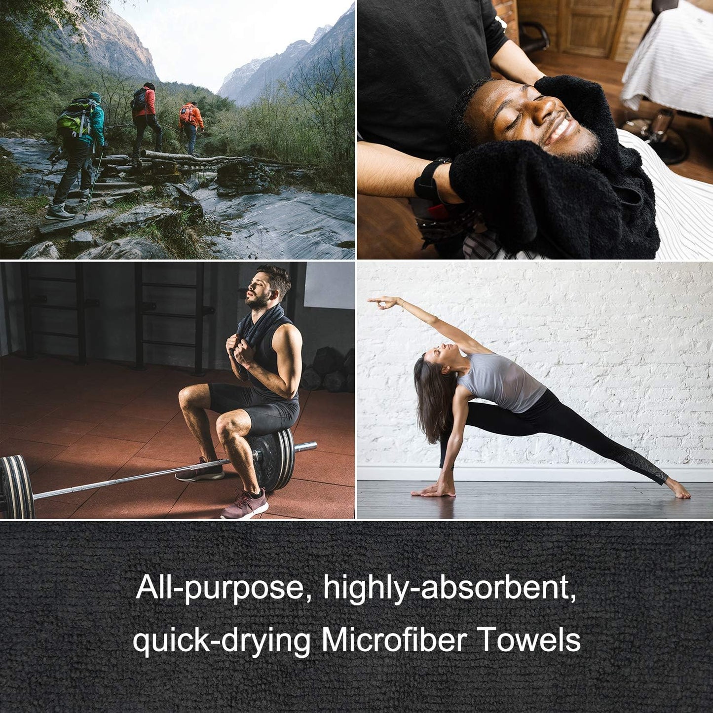 Arkwright Microfiber Gym Towel - Bulk Case of 180 - Super Soft, Quick Dry Workout Sweat Towels, 300 GSM Lightweight & Absorbent for Sports, Working Out, Yoga, and Spa, 16 x 27 in, Green