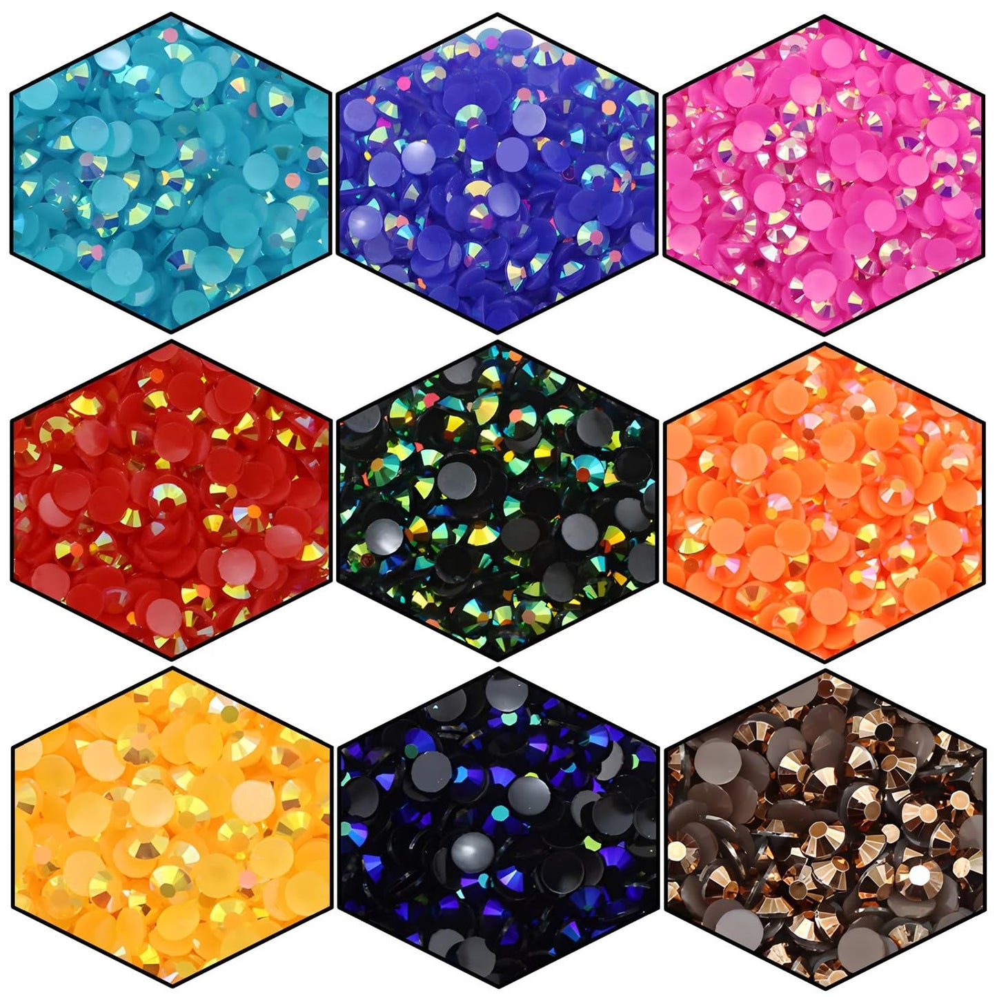 2250 Pcs SS16 4mm AB Flatback Rhinestones for Nails Art Crafts Glitter Round Shine Gems Crystals DIY Clothes Shoes （Light Sapphire AB）