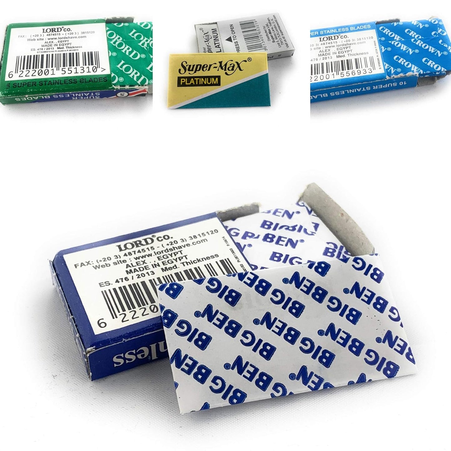 G.B.S Sharp Blades and Styptic Powder Jar, Stops Bleeding from Shaving Nicks and Cuts Soothes Skin and Pore After Shave, Pack of 36