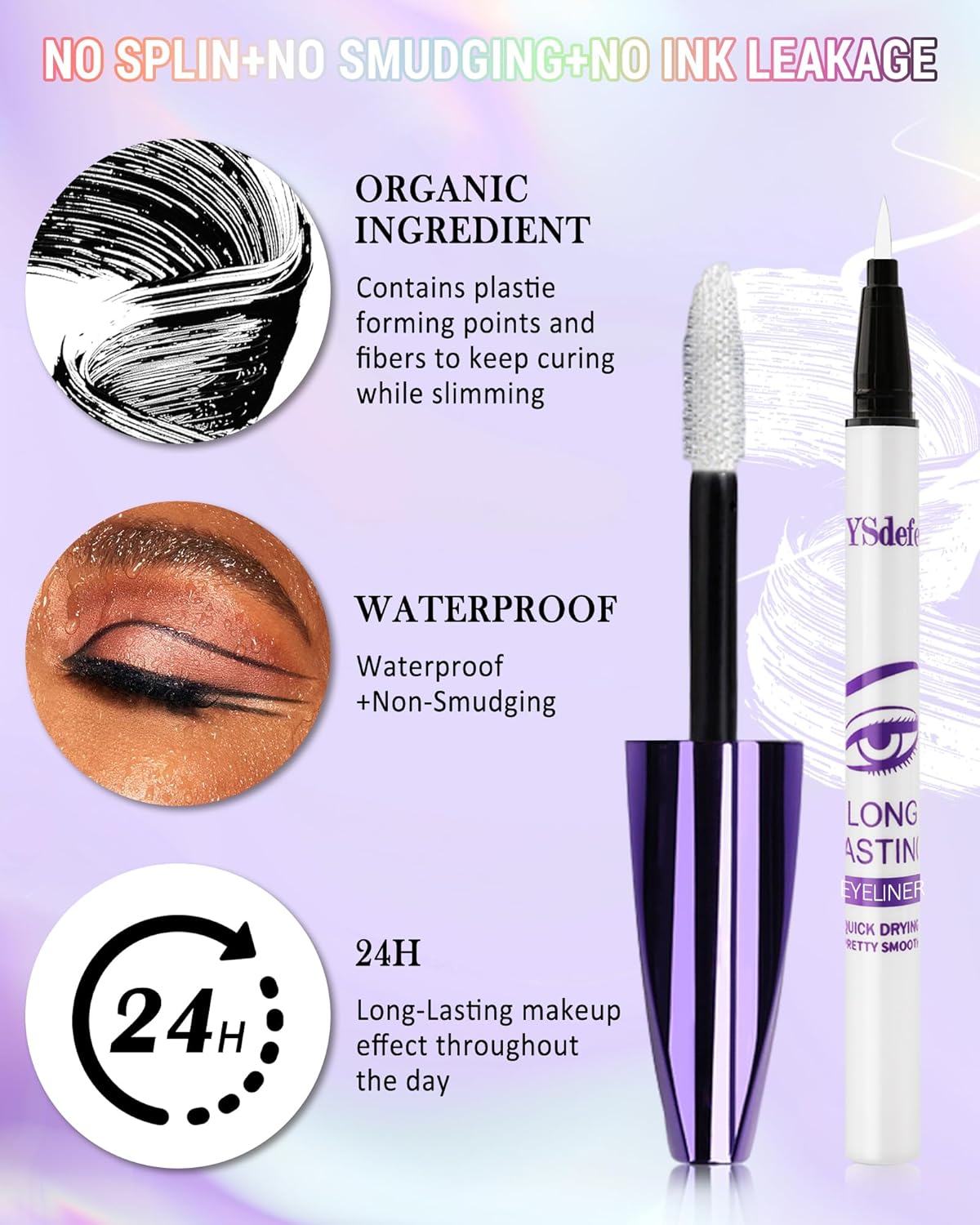 Burgundy Mascara Liquid Eyeliner Set,Update Longlasting Waterproof Color Eye Liner Pen, 5D Silk Fiber Colored Mascara Volume and Length,Halloween Party Stage Use Eye Makeup Gift Kit for Women Girl-08