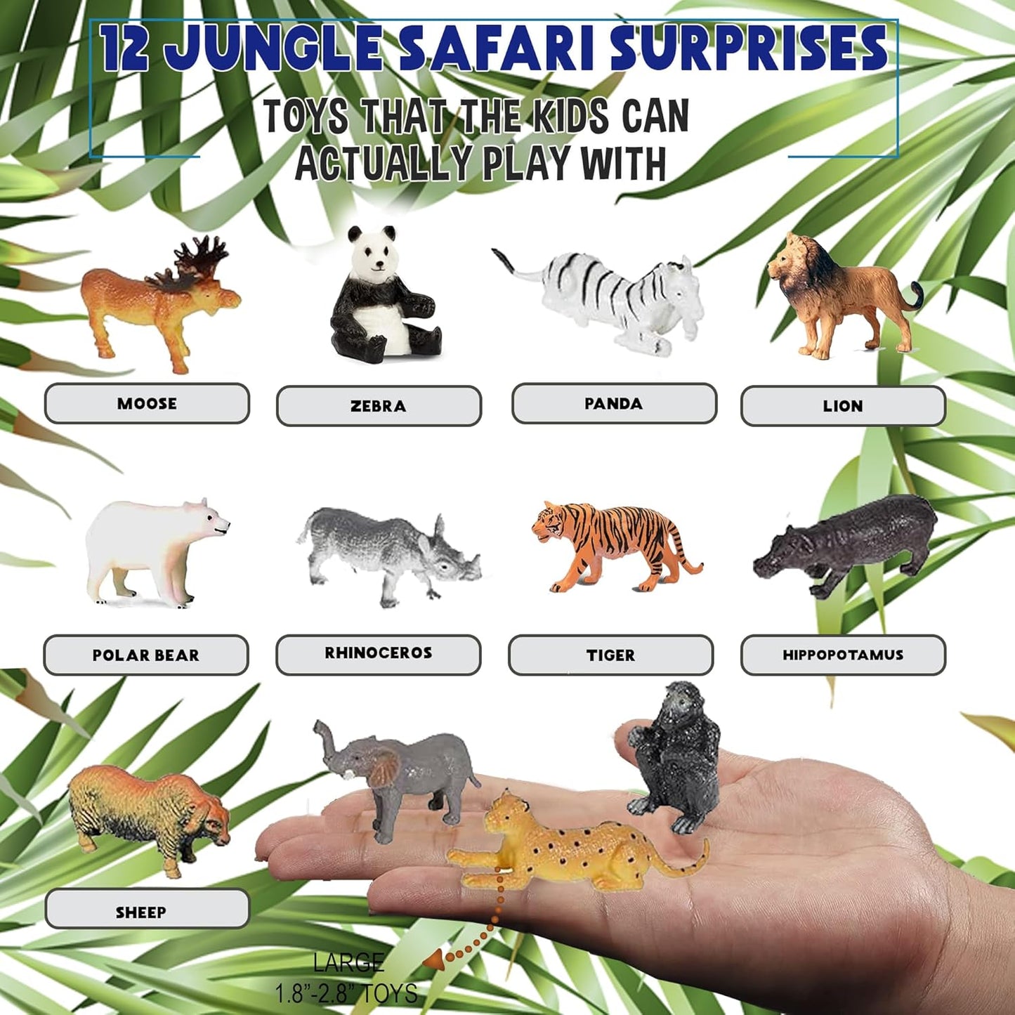 Bath Bombs for Kids with Surprise Inside- 12 pk Kids Bath Bombs with Jungle Toys, Organic, Natural, Skin-Moisturizing Bubble BathBombs. Birthday Gifts for Boys, Girls, Toddlers