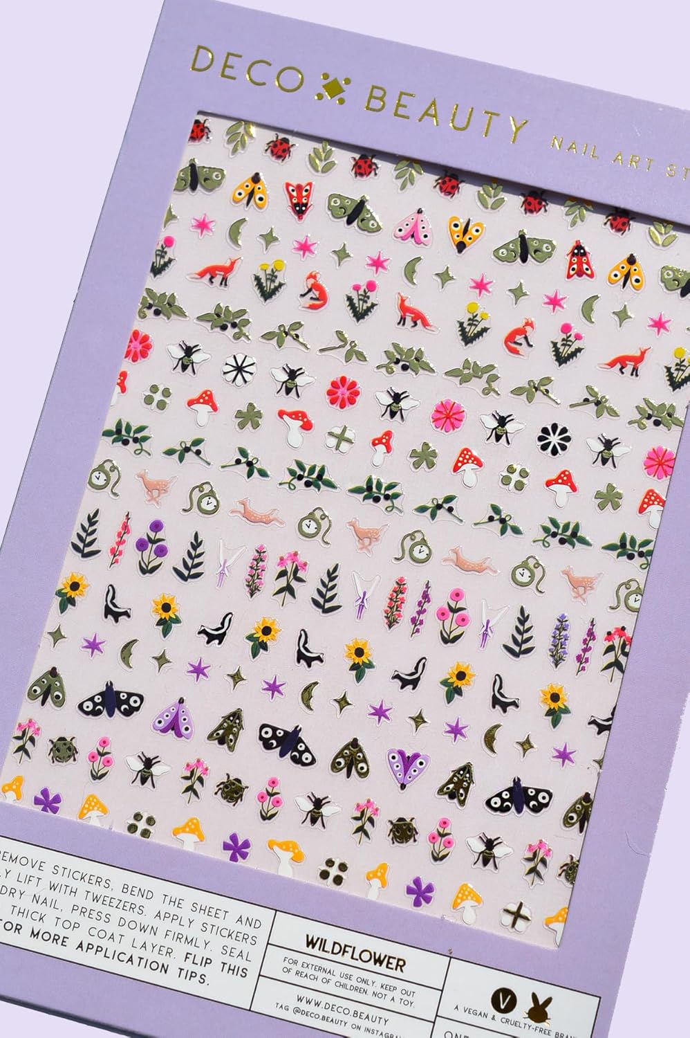 Wildflower Nail Stickers - Lightweight & Easy-to-Apply Nail Art with Cute & Trendy Designs - Durable & Long-Lasting Nail Stickers for Women, Ideal for DIY Manicures