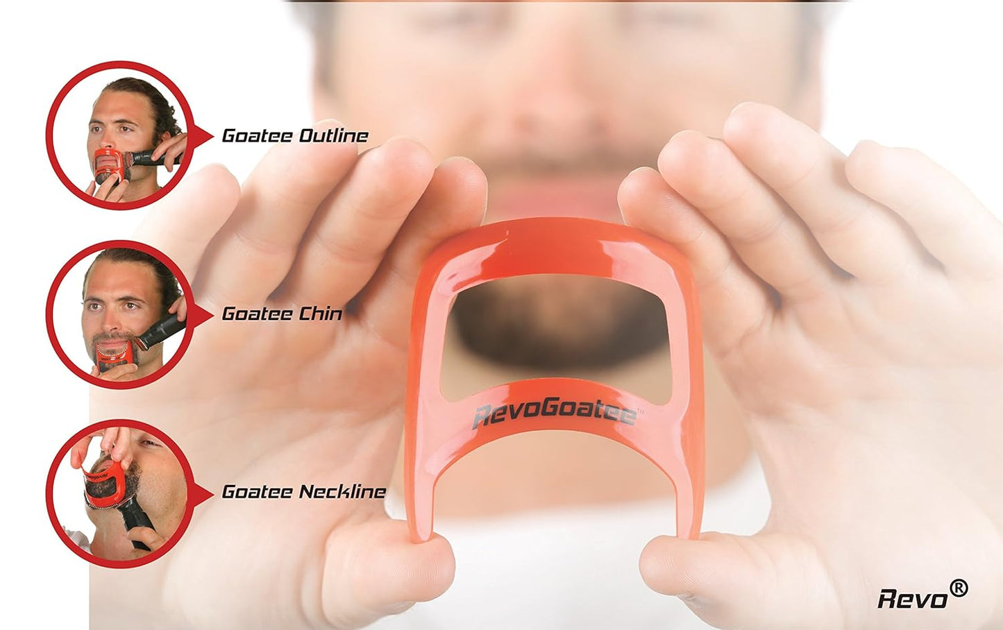 Revo Haircut Kit - Beard, Hair, Goatee, and Neckline Shaving Template Guide - Perfect Hairline Lineup and Beard Shaping Tool - Hair Cutting and Grooming Kit - Barber Supplies
