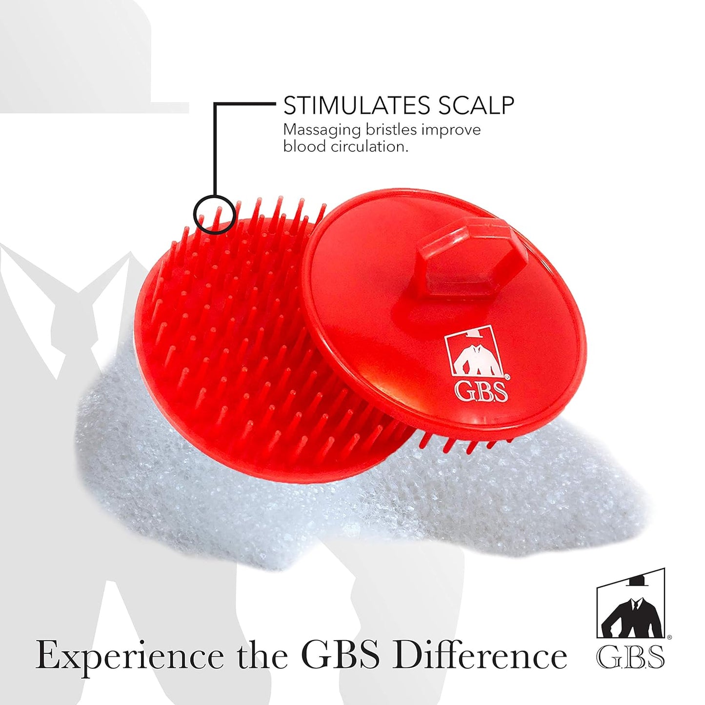 G.B.S Shampoo Massage Brush, Red
