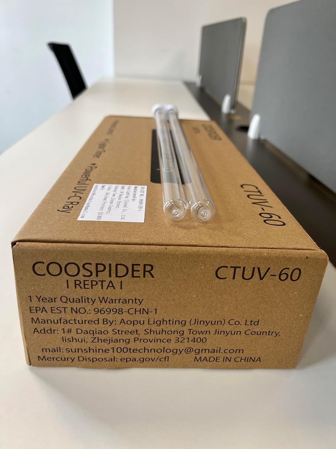 60W UV Sanitizer Light, Portable Ultraviolet Light with 3-Gear Timer and Remote Control, 110V, 99.99% UVC Ozone Free UV Lamp for Home, Office, Hotel, School