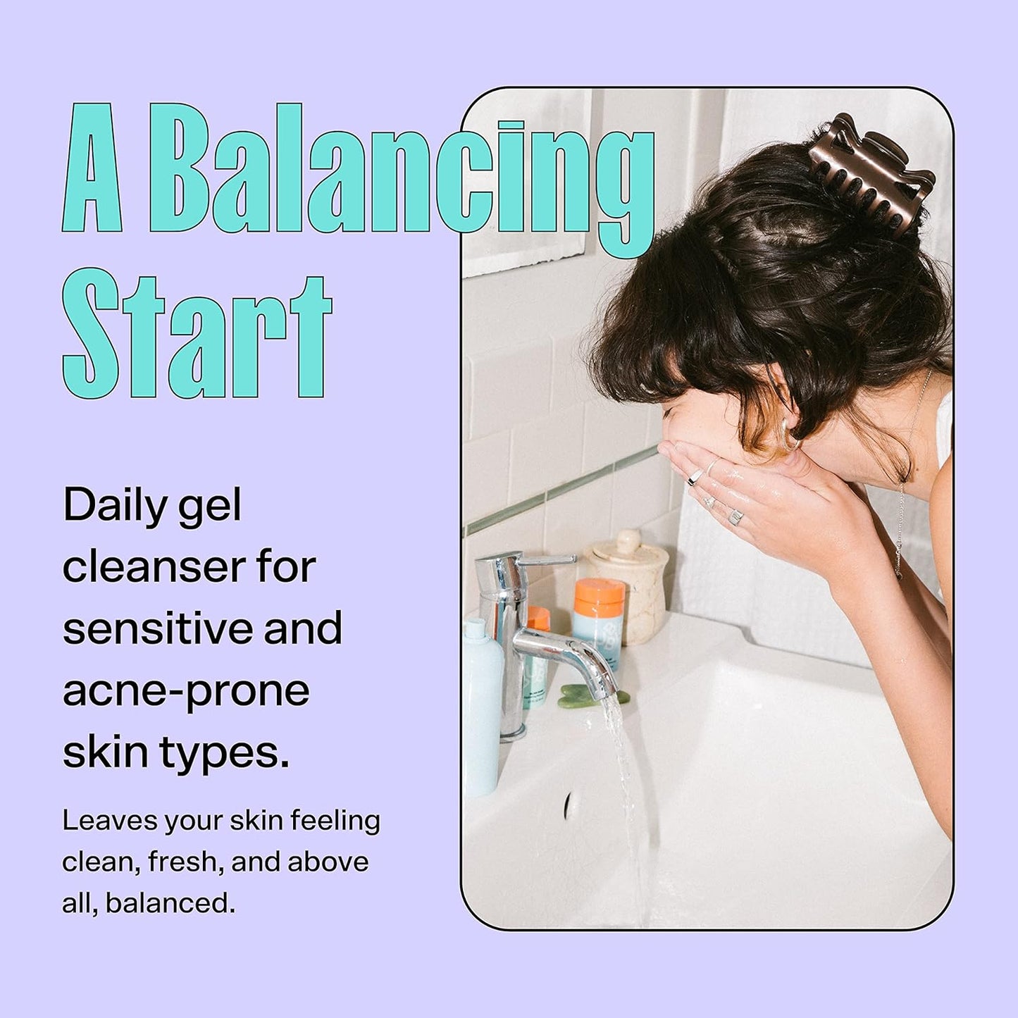 Bubble Skincare Level Up Gel Moisturizer (50ml) + Fresh Start Gel Cleanser (125ml) + Bounce Back Balancing Facial Toner Mist (55ml)