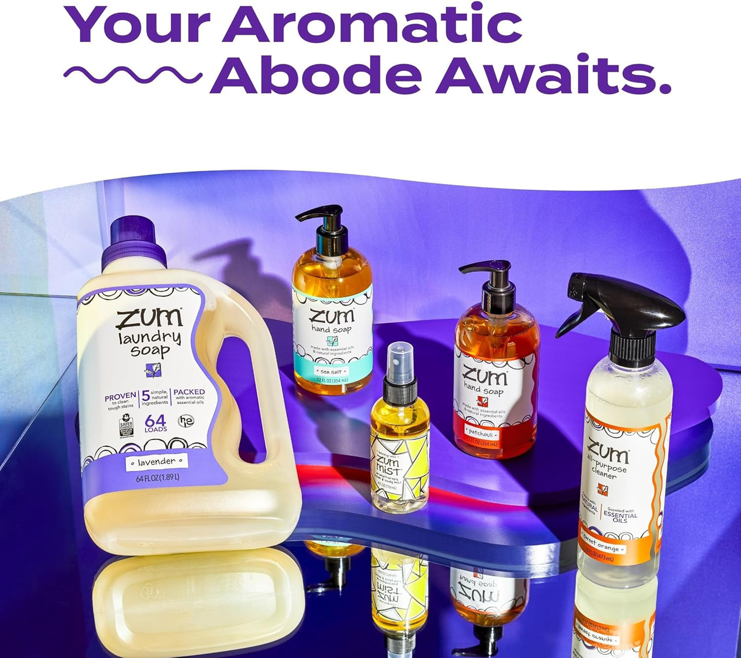 Zum Indigo Wild Mist Room & Body Spray - Aromatherapy Essential Oil Spray - Natural Body Mist & Room Spray - Amber Scent - 4 fl oz (2 Pack)