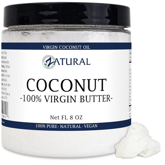 Zatural Coconut Oil, 100% Virgin Organic Extra Virgin Unrefined, Cold Pressed, 8 Pounds (8 Ounce)