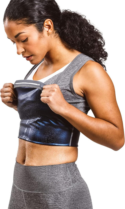 Sweat Shaper Premium Sauna Tank Top For Women, Slimming Sauna Shirt For Women, Sweat Vest for Workouts