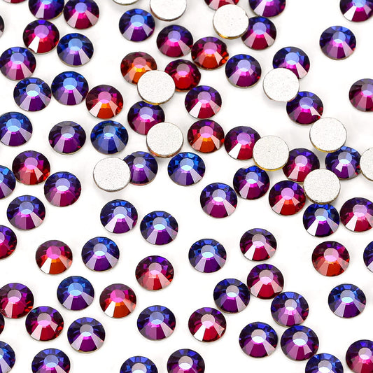 1440Pcs Blue Blaze Crystal Rhinestones,Glass Flatback Rhinestones Gemstones for Nail Face Makeup Art Crafts Clothes Decoration -(SS12,3.0mm,Blue Blaze)