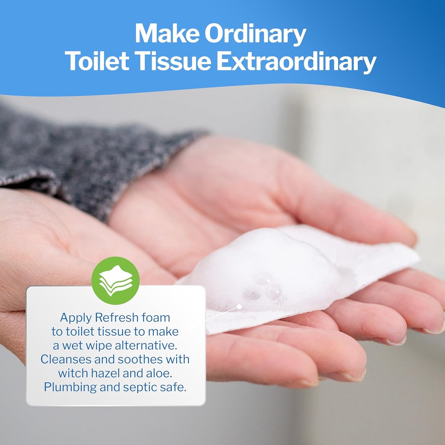 Refresh Liquid Wipe: Toilet Paper Spray. Eco-Friendly Wet Wipe Alternative. Cleanses and Soothes with Witch Hazel and Aloe. Plumbing and Septic Safe. 2 Fl Oz (3 Pack).…