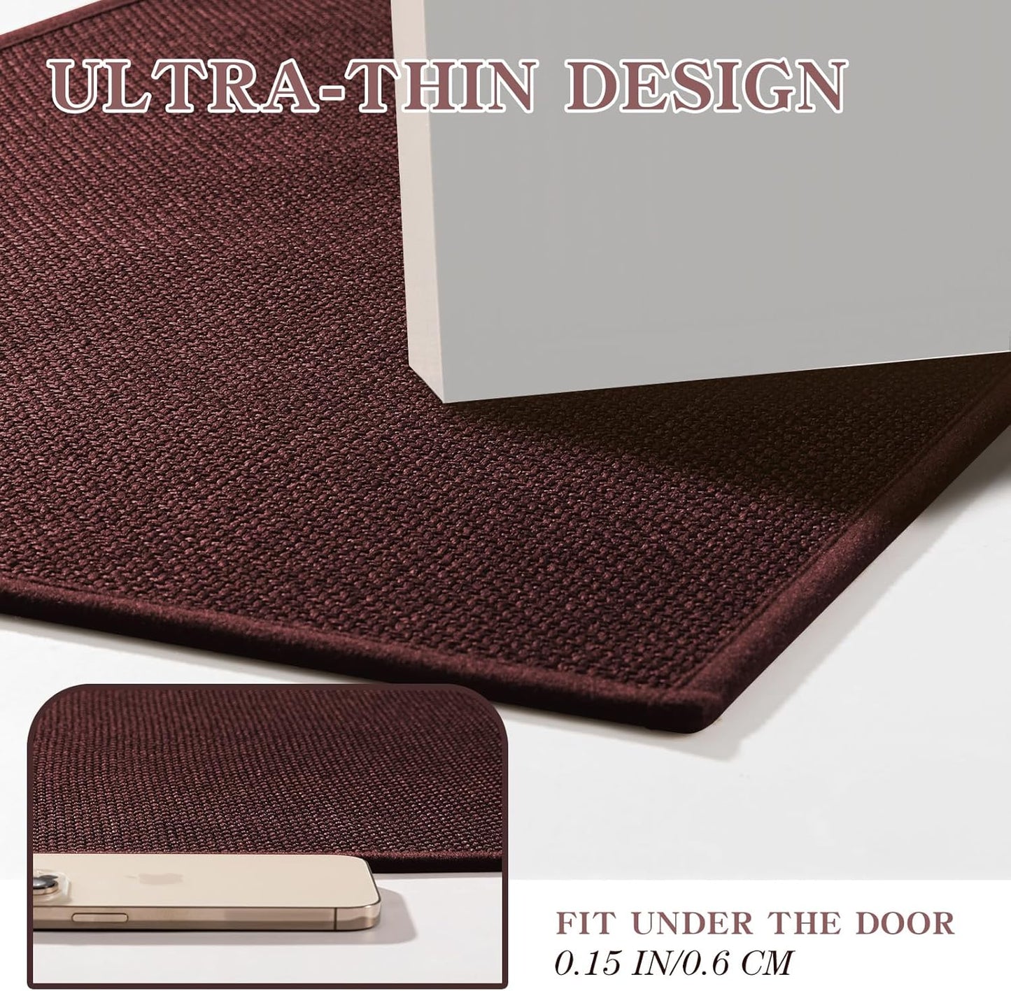 chakme Bathroom Rugs Mat U-Shaped 24x17, Ultra ThinNon Slip Bath Mat Small Quick Dry Absorbent Bath Matfor Bathroom Floor, (Purple, U-24"x17")