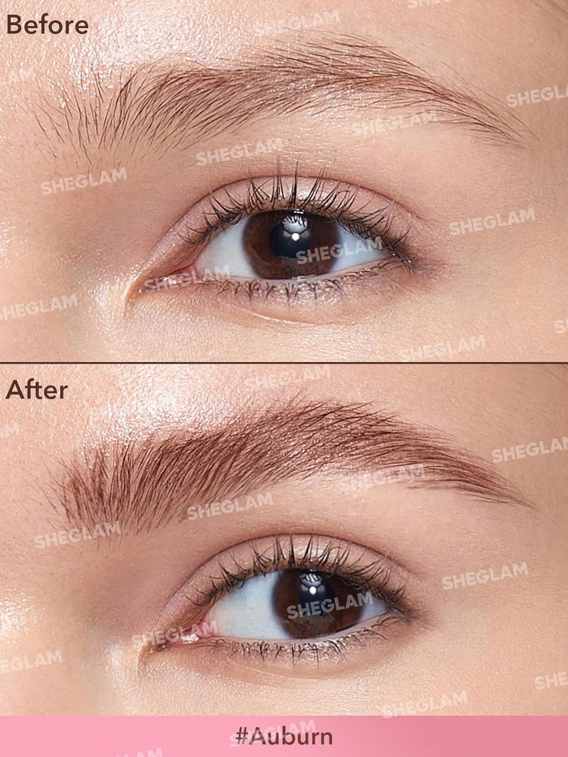 SHEGLAM Brow-Fection Angled Brush & Dip Upgraded Microblading Eyebrow Pen Long Lasting Waterproof Easy To Color-Auburn