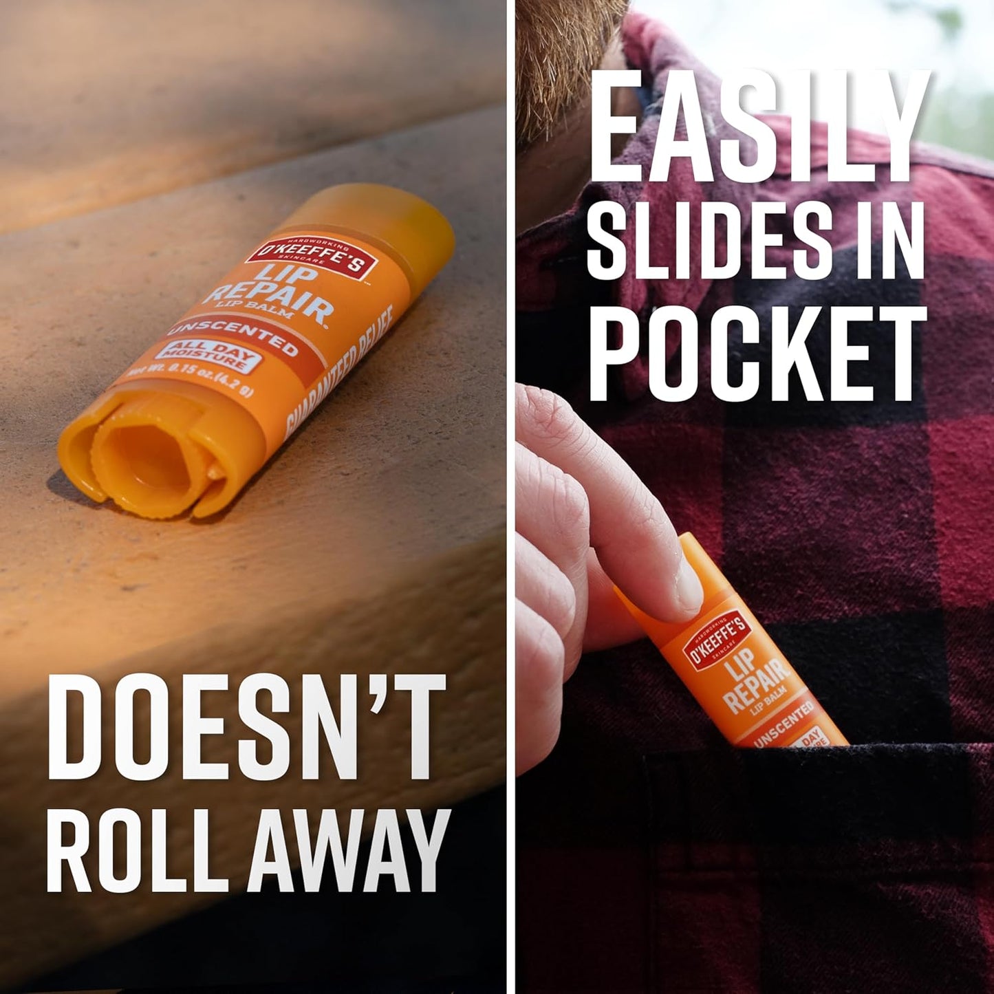 O'Keeffe's Lip Repair Unscented Lip Balm for Dry, Cracked Lips - Stick (Twin Pack) - Moisturizer for Very Dry Lips