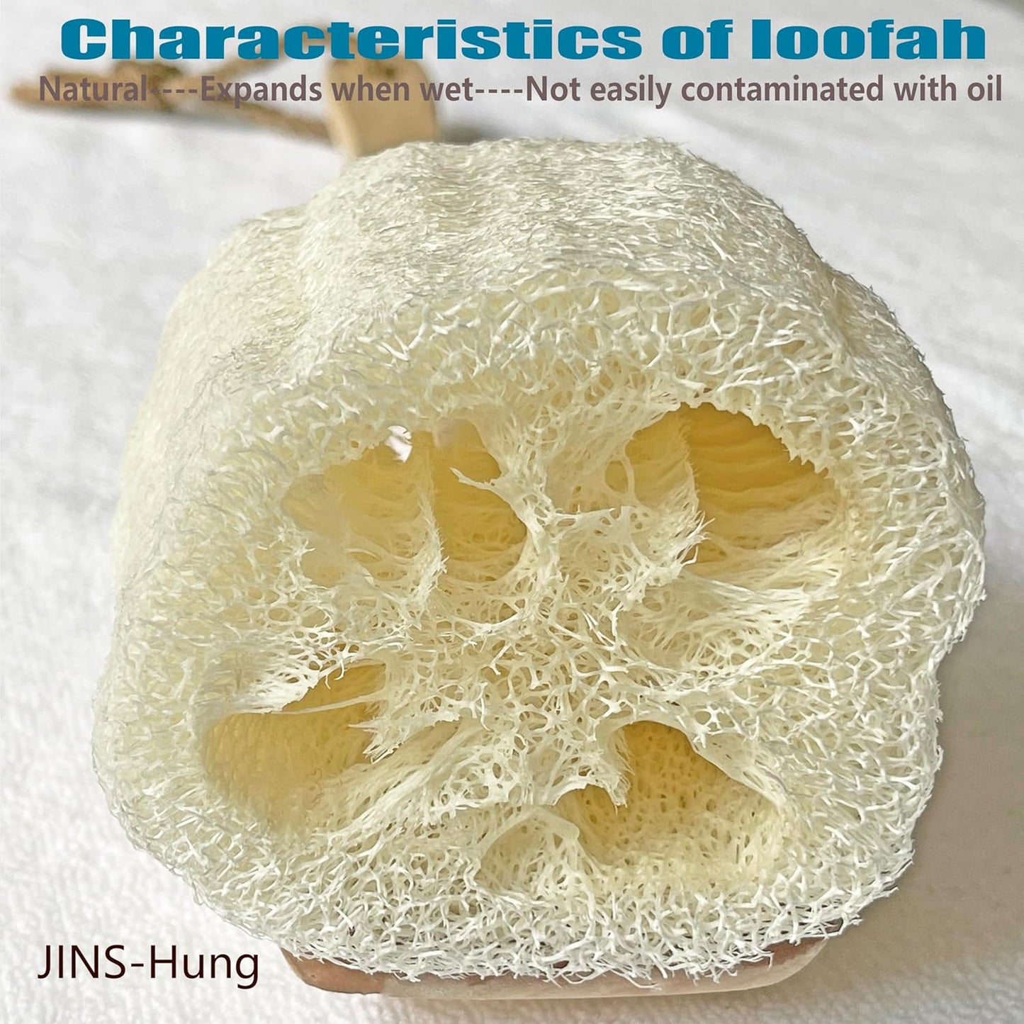 2-Pack Natural Loofah Exfoliating Bath Brush - Body luffa loofa Sponge On a Stick - Sponge Scrubber with Long Wooden Handle Back Brush for Men & Women - Bath Spa Shower