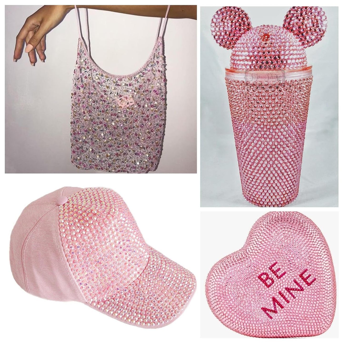 1440Pcs Light Pink Crystal Rhinestones,Glass Flatback Rhinestones Gemstones for Nail Face Makeup Art Crafts Clothes Decoration - (SS20,4.8mm,Light Pink)