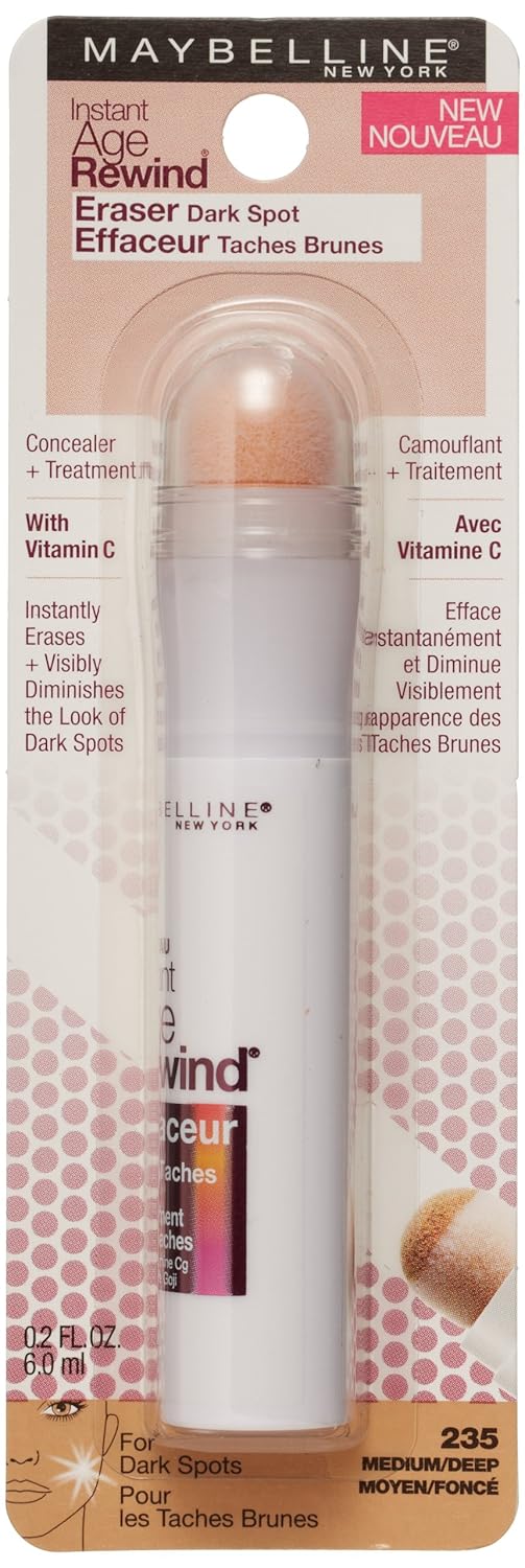 Maybelline New York Instant Age Rewind Eraser Dark Spot Concealer Plus Treatment, Medium/Deep, 0.2 Fluid Ounce