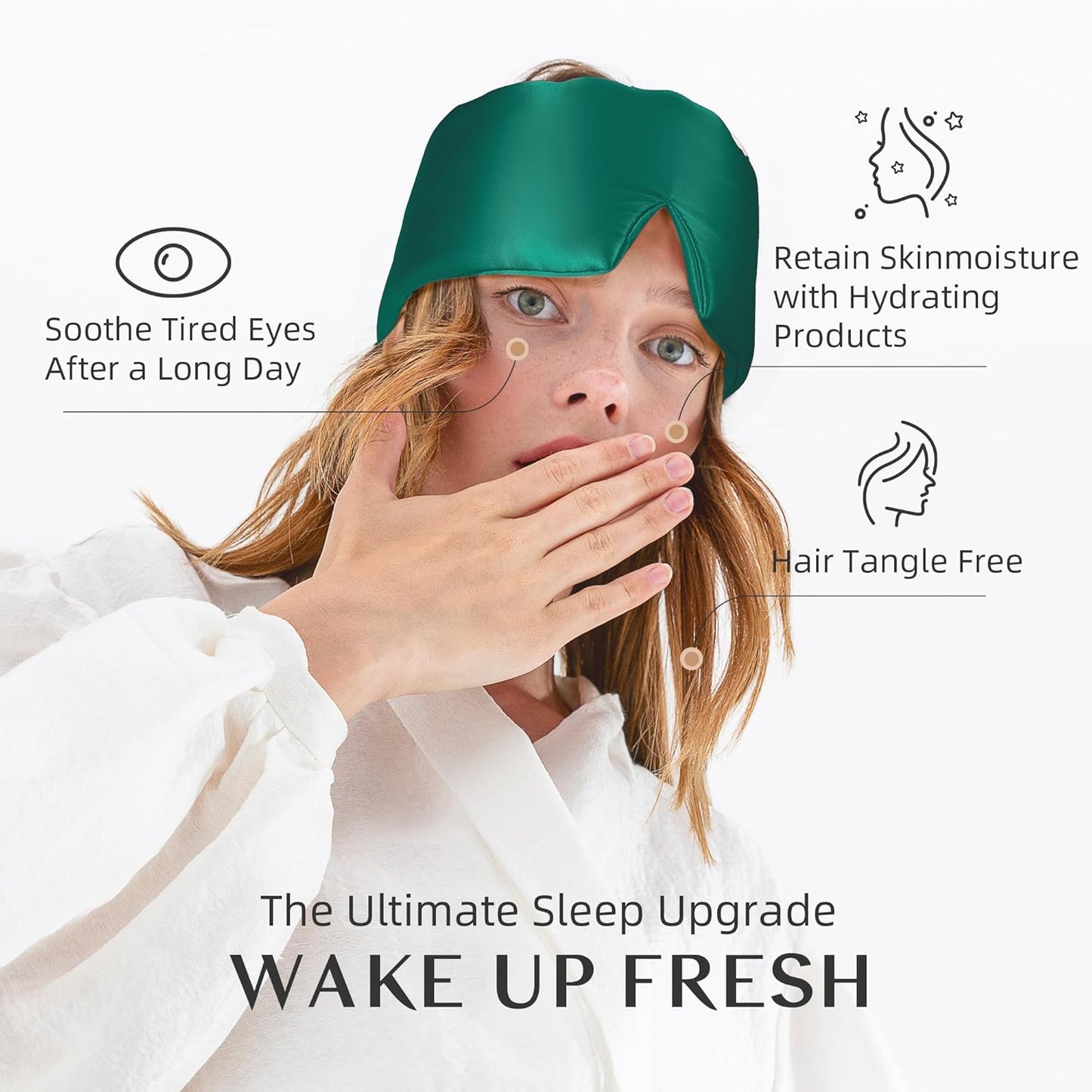 Silk Sleep Mask for Women and Men, Side Sleeper, 22 Momme Pure Mulberry Silk Total Blackout 100% Mulberry Eye Mask with Adjustable Headband Full Size, Eye Masks for Sleeping and Travel