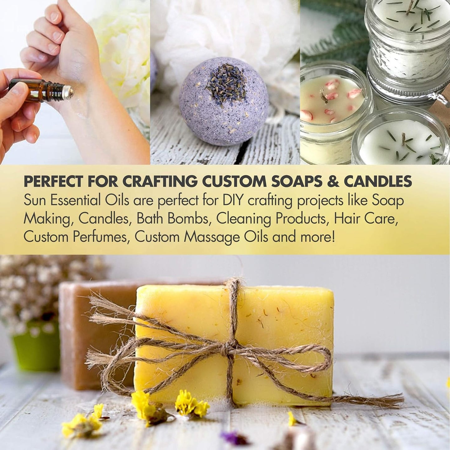 Sun Essential Oils – 4 oz Bay Essential Oil with Dropper for Diffuser, Massage Therapy, Scalp Care, Aromatherapy, Fresh Scent for Candle, Lotion & Shampoo Making, Room Fragrance