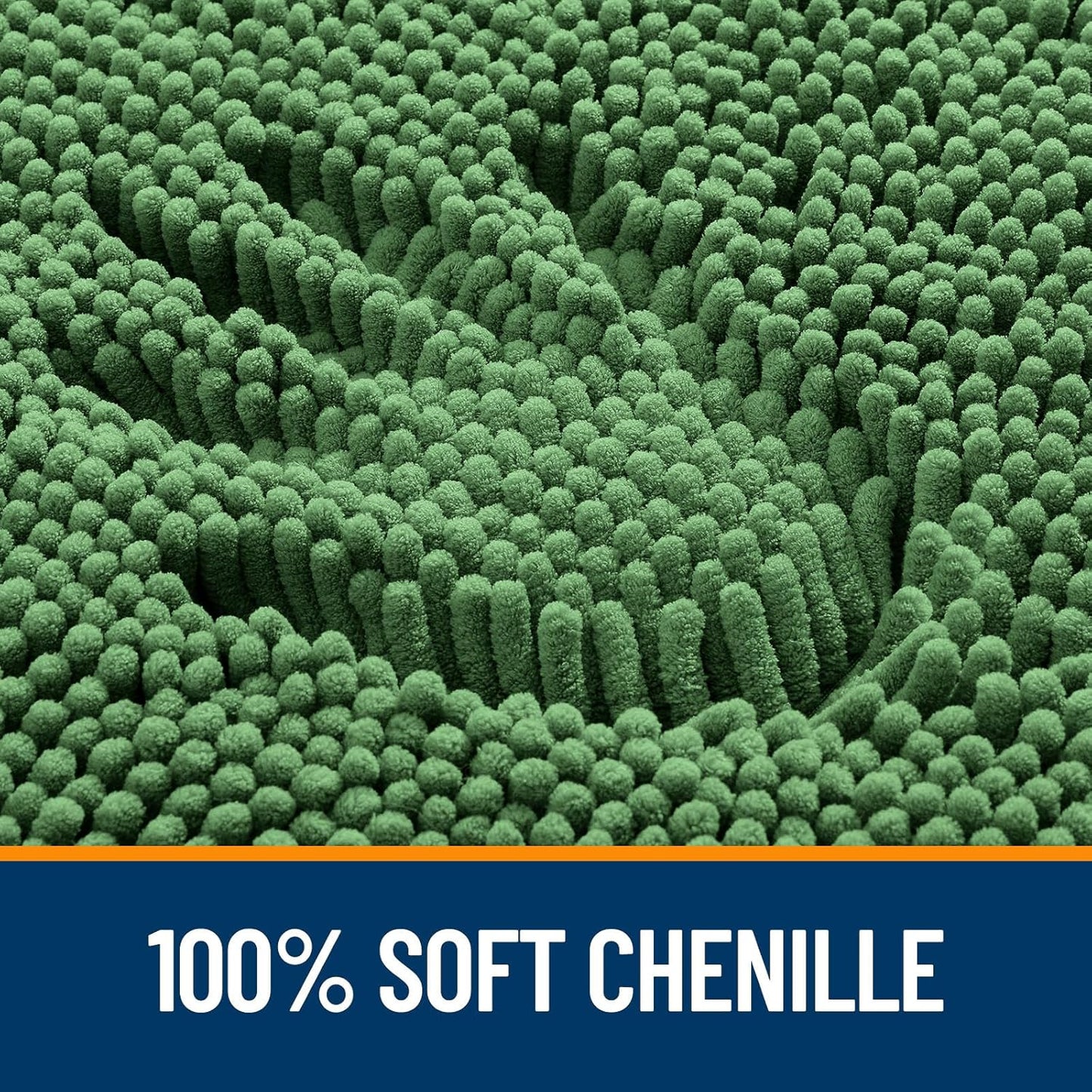 OLANLY Bathroom Rugs 36x24, Extra Soft Absorbent Chenille Bath Rugs, Rubber Backing Quick Dry, Machine Washable Bath Mats for Bathroom Floor, Tub and Shower, Home Decor Accessories, Olive Green