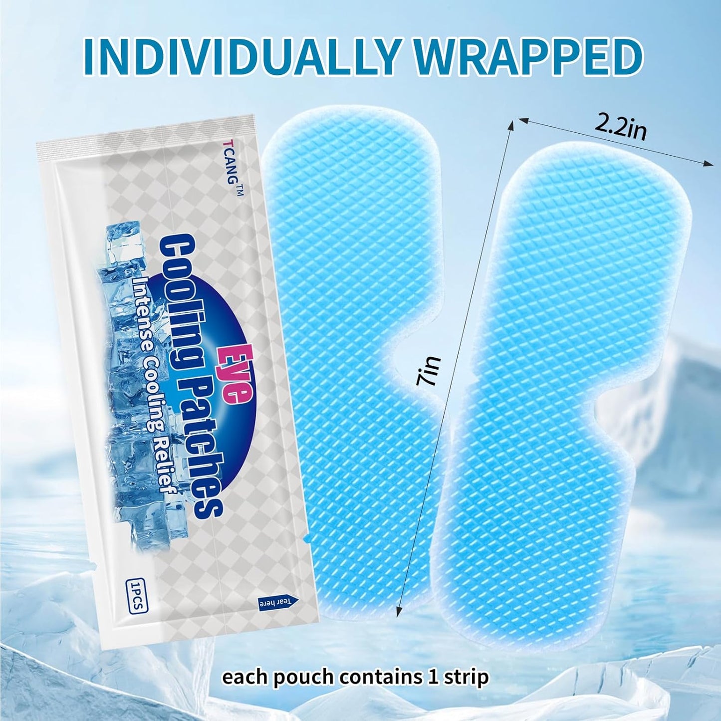Disposable Instant Cooling Gel Eye Masks, Soothing Relief for Tired Eyes & Cooling Sensation, Eye Patches for Puffy Eyes,30 Packs