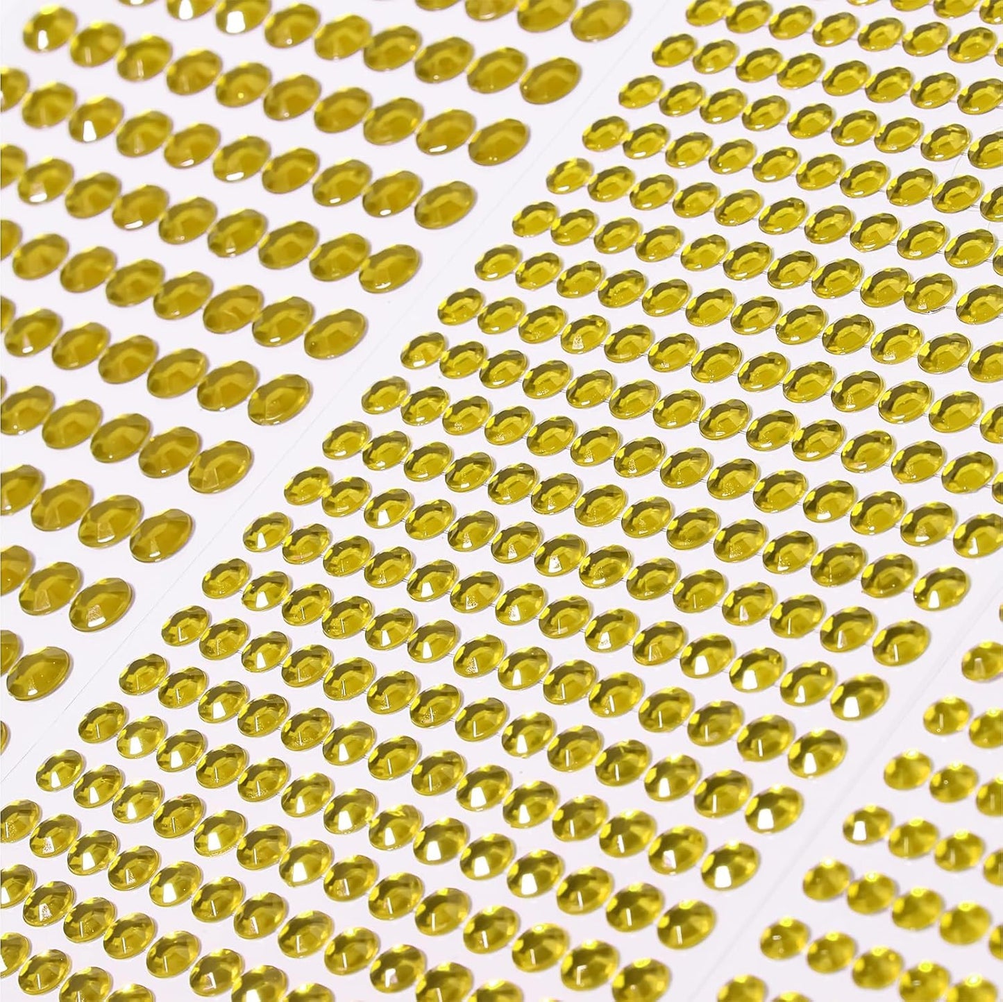 3555 Pieces Face Gem Stickers Self Adhesive Rhinestone Stickers for Crafts 3/4/5/6/8 MM Face Jewels Stickers Diamond Nail Gems Stick on for Face Eye Hair Body Makeup DIY Craft 5 Sizes