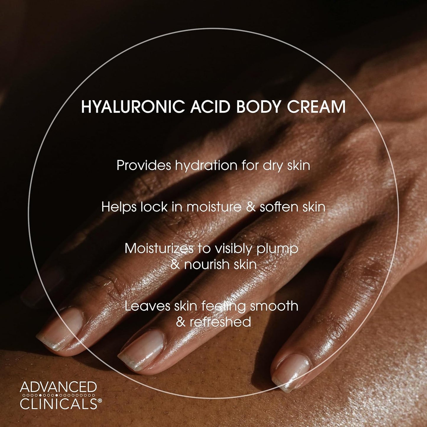 Advanced Clinicals Hyaluronic Acid Moisturizer Body Cream W/Vitamin E | Hydrating Cream & Body Lotion For Women & Men To Help Improve Look of Wrinkles, Dry Skin, Crepey Looking Skin, W/Travel Size