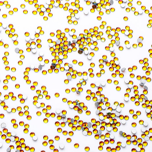 1440Pcs Blaze Crystal Rhinestones,Glass Flatback Rhinestones Gemstones Mini for Nail Face Makeup Art Crafts Clothes Decoration -(SS4,1.6mm,Blaze)