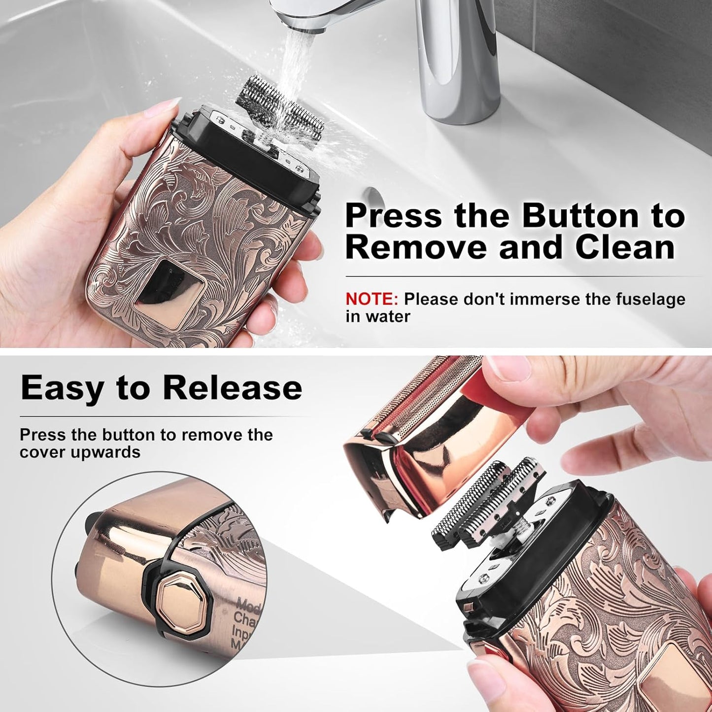 Ufree Foil Shavers Electric Razor for Men, Beard Trimmer Grooming Shaving Kit, Hair Trimmer, Cordless Head Shavers for Bald Men Barber Clippers, Birthday Gifts for Him