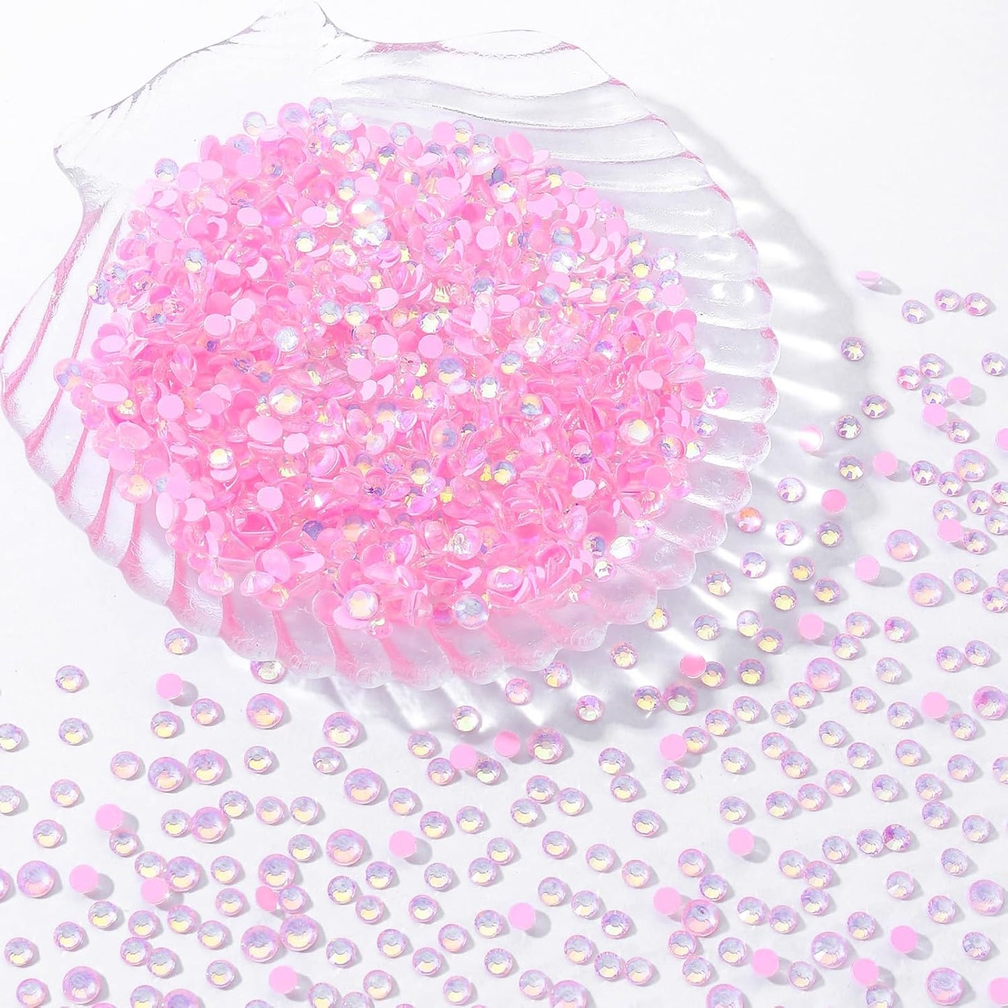 F Pink Flatback Rhinestones, Glass Rhinestones for Nail Art and Craft, Glue Fix, Loose Crystal Gemstones(F Pink, SS30, 288pcs, 6.4-6.6mm)