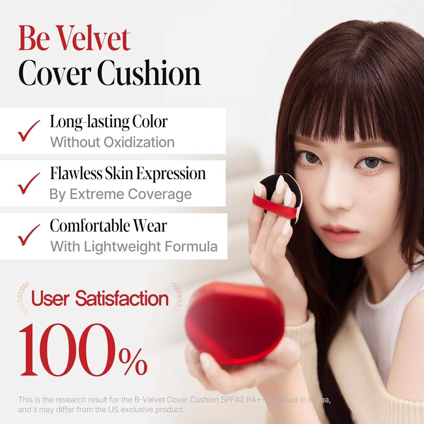 espoir [NEW] Be Velvet Cushion Foundation | Quick and Easy Coverage with Long-lasting Color by Zero Oxidation (#32 Cinnamon, 0.46 Ounce (Pack of 1))