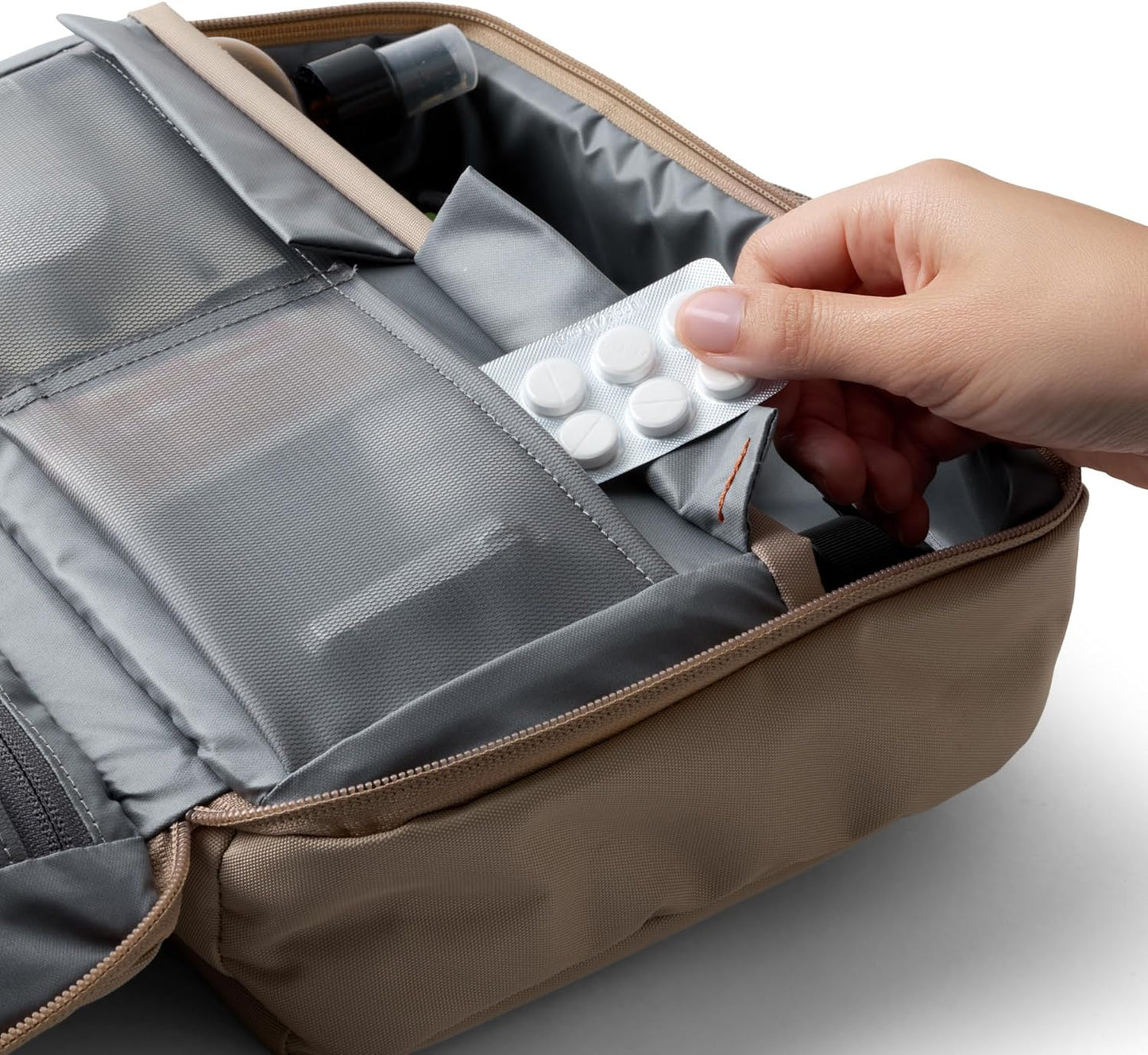 Bellroy Hanging Toiletry Kit Plus (8 Liter Travel Hanging Toiletry Bag) - Stone