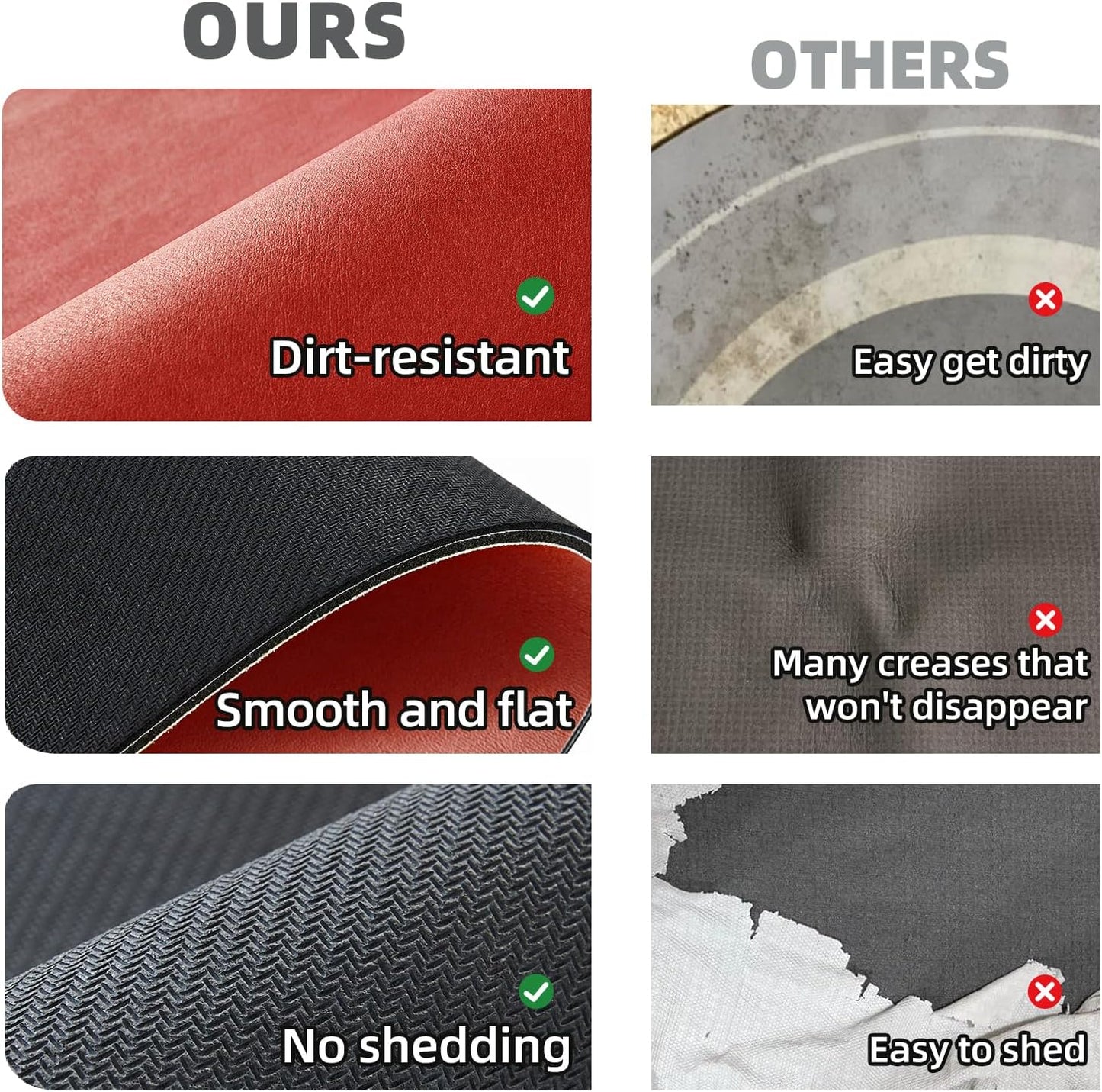 Bath Mat, Bathroom Rugs Non Slip Washable Thin Absorbent Quick Dry Bath Mat Fits Under Door Bathroom Floor Mat Perfect for Bath, Shower, or Sink 36"x60" Red