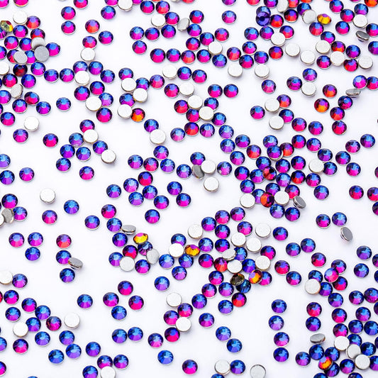 1440Pcs Blue Blaze Crystal Rhinestones,Glass Flatback Rhinestones Mini Gemstones for Nail Face Makeup Art Crafts Clothes Decoration-(SS6,2.0mm,Blue Blaze)