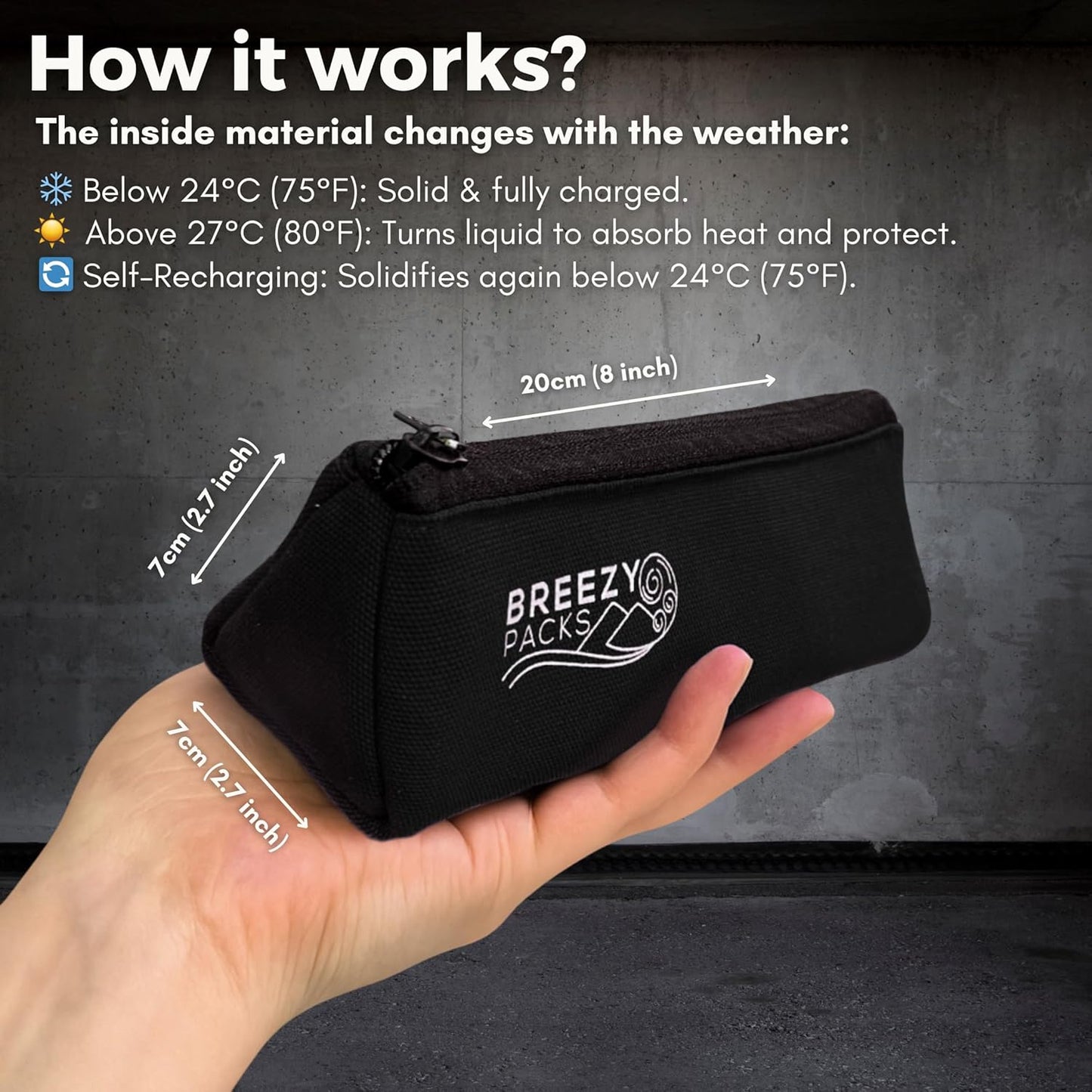 Insulin Pens Cooler Travel Case 24/7 Protection | EpiPen Carry Medical Bag | TSA-Approved Diabetic Case Without Icepacks | Keep medicine at room temp. | Breezy Basic (Black)