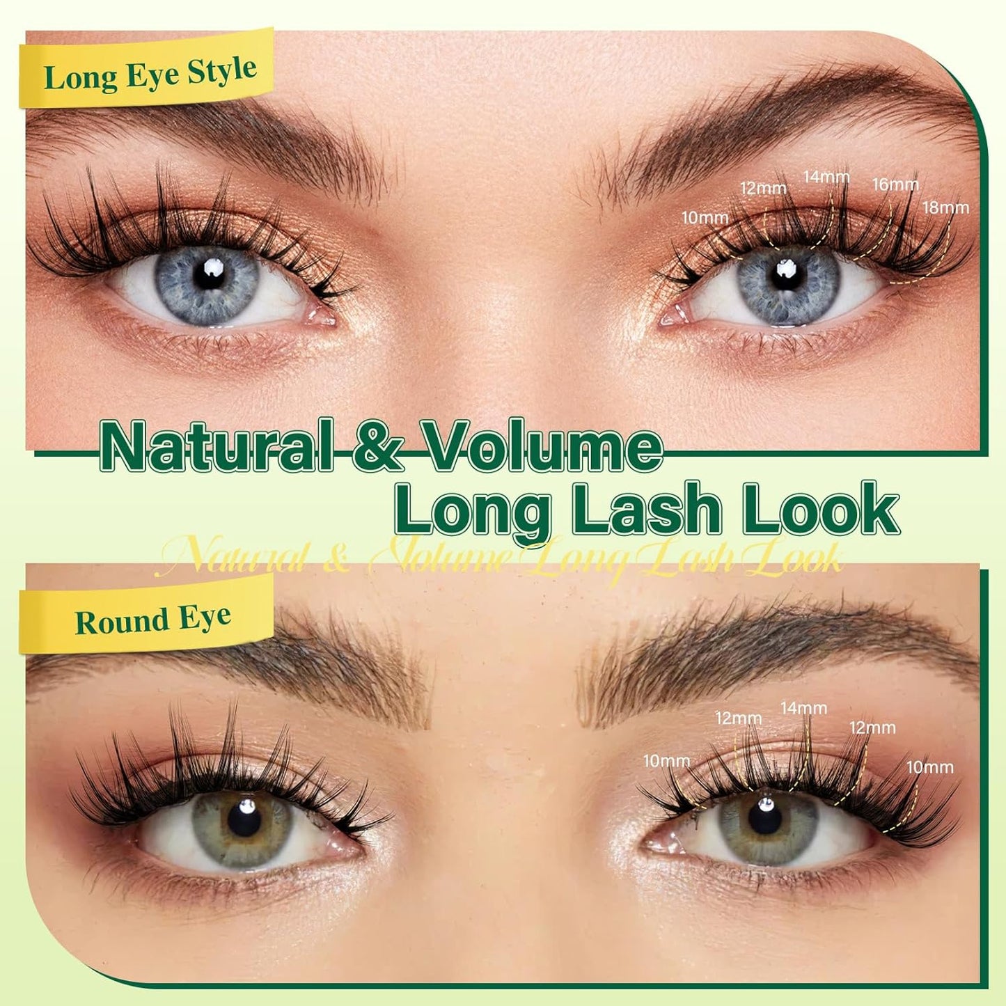 KEYYOULASH Lash Clusters Manga Lash Extension D Curl 144pcs 8-18mm Wispy Eyelash Clusters Natural Volume Eyelash Extensions Individual Lashes DIY at Home(KY08,D-8-18MIX)