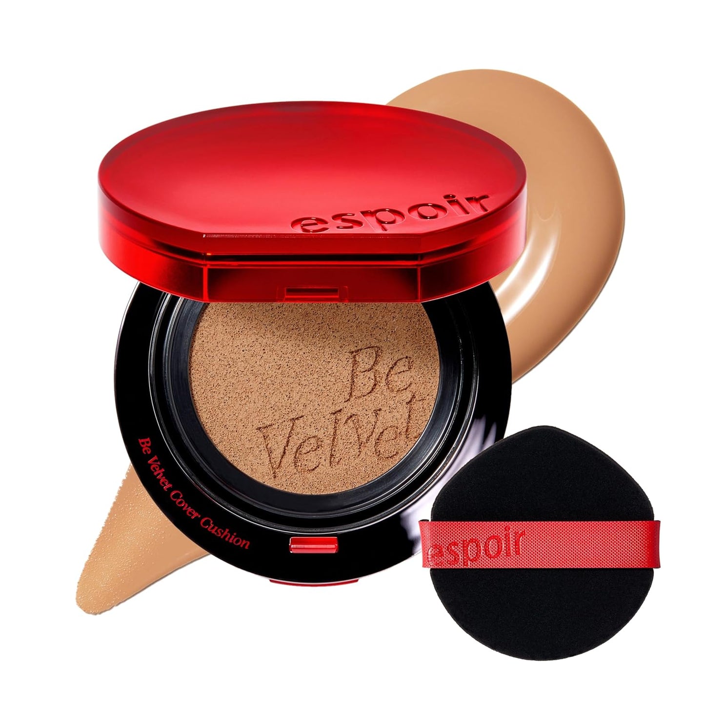espoir [NEW] Be Velvet Cushion Foundation | Quick and Easy Coverage with Long-lasting Color by Zero Oxidation (#30 Toffee, 0.46 Ounce (Pack of 1))