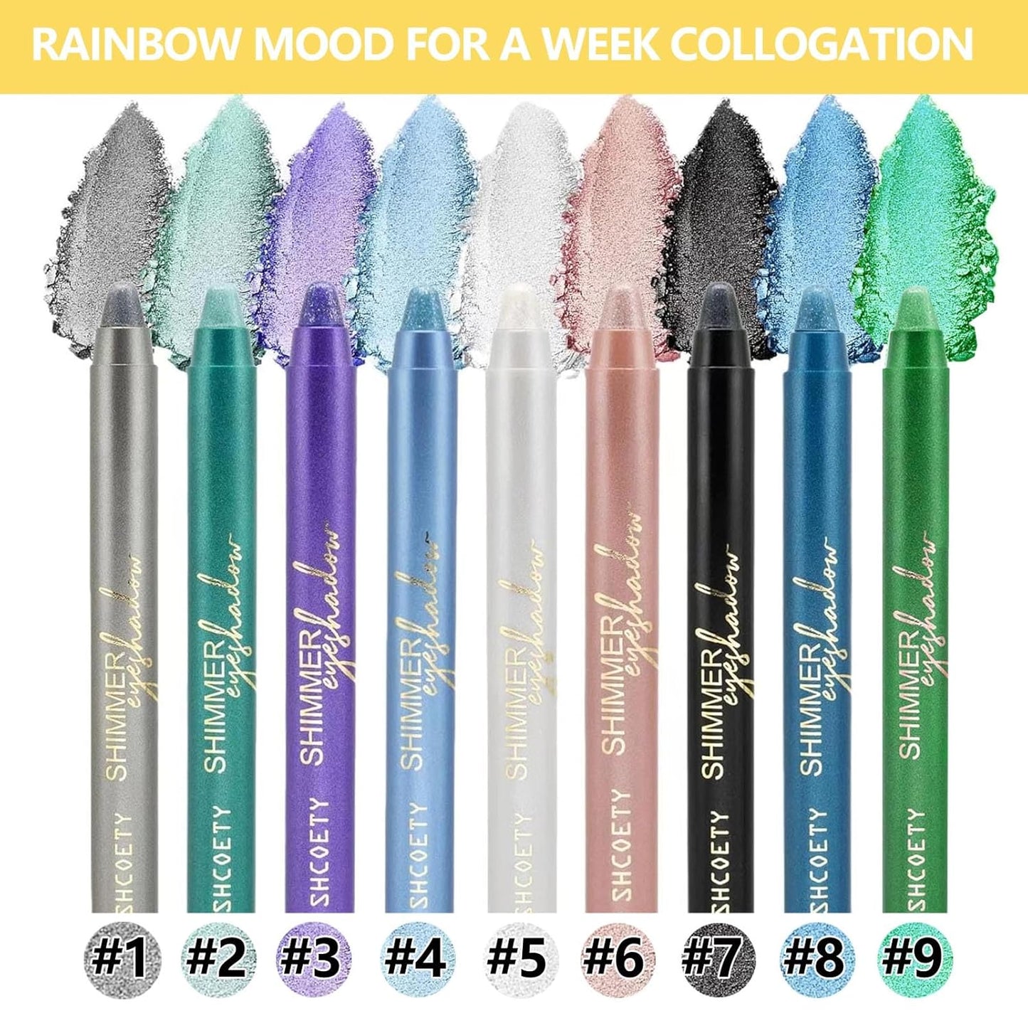 Light Blue Eyeshadow Stick, Blendable Creamy eyeshadow Eye Brightener Stick, Waterproof Eyeshadow Pencil Long Lasting Crayon, Smooth Eye Shadow Highlighter Eye Liner Makeup.#4 light blue shimmer