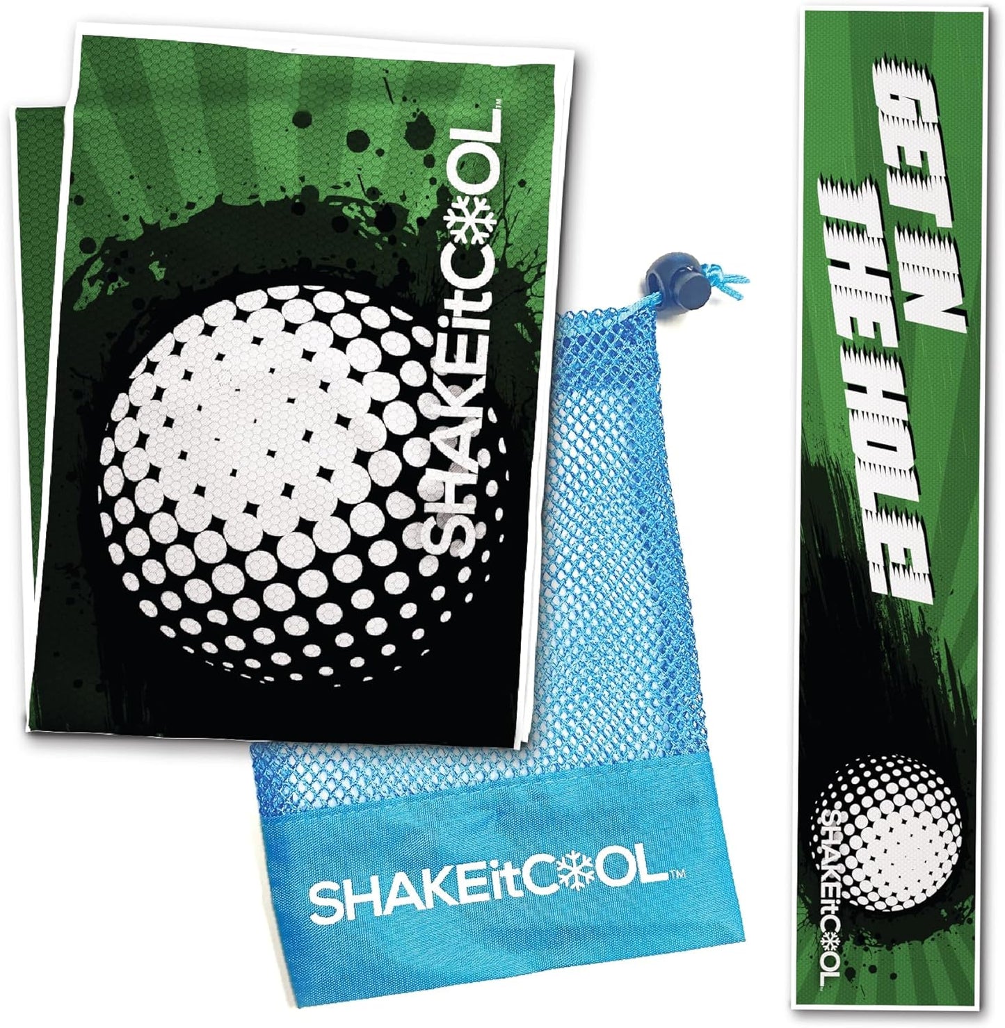 SHAKEitCOOL Original Cooling Towel – Be Cool in Style - Heat Relief, Soft, Lightweight, Sun Protection, Easy Clean - Perfect for Biking, Running, Yoga, Gym, Gardening - Golf