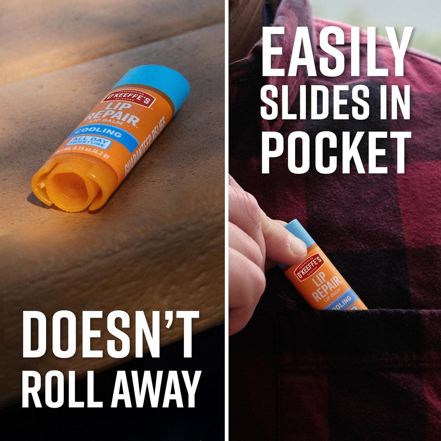 O'Keeffe's Lip Repair Lip Balm With Cooling Relief for Dry, Cracked Lips - Stick (Twin Pack) - Moisturizer for Extremely Cracked, Dry Lips