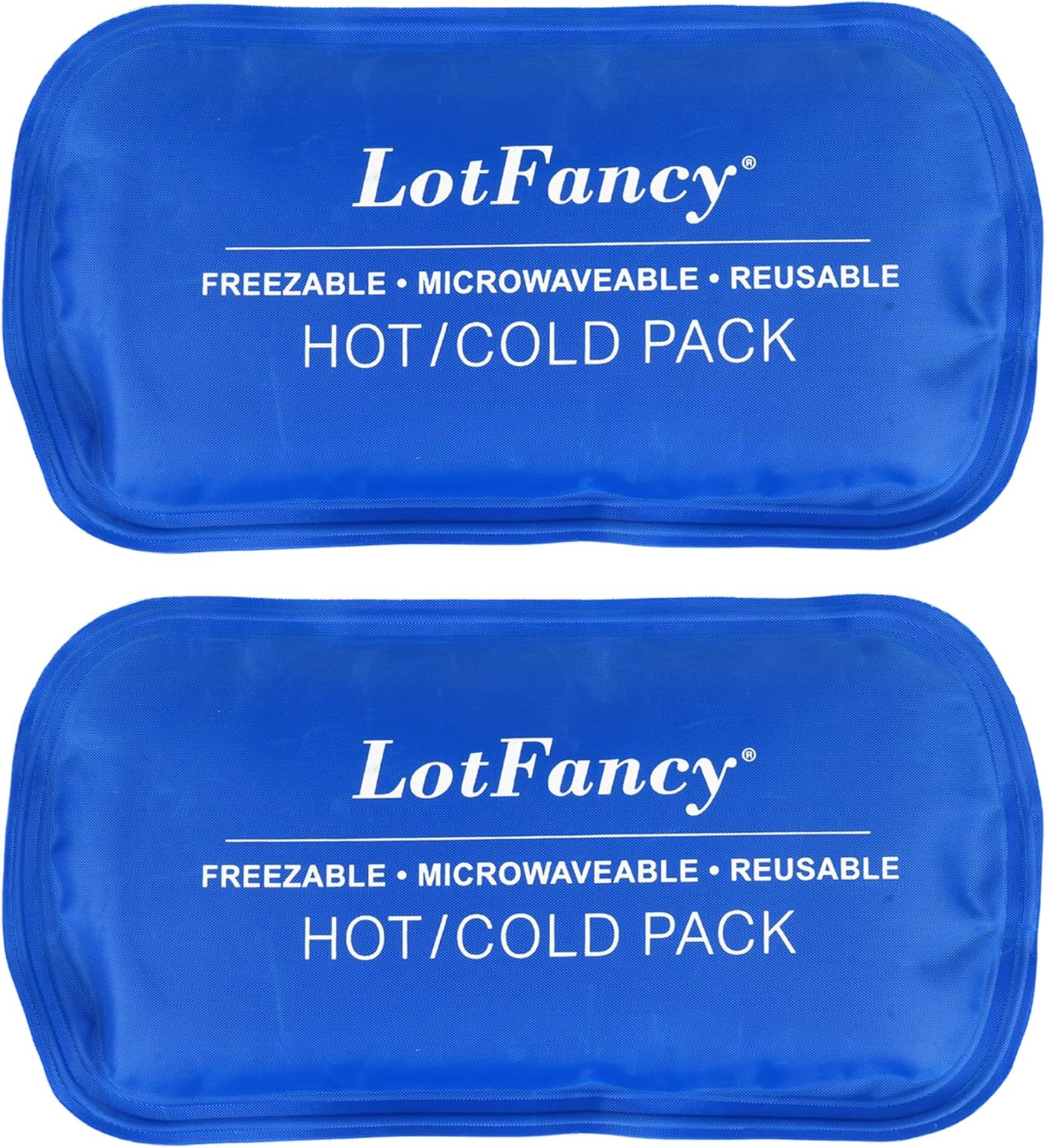 LotFancy Gel Ice Packs, 2pc Reusable Hot Cold Pack for Therapy, Heating Cooling Gel Pad, Pain Relief for Face, Head, TMJ, Wisdom Teeth, Oral Facial Surgery, Sport Injuries, Migraine, Muscle Joint