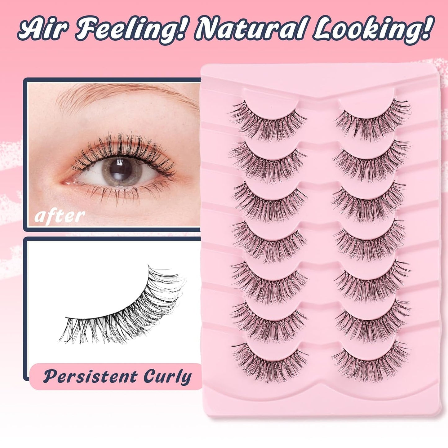 Eyelashes Natural Daily Lashes False Eyelash Lash Strips C Curl Siligli