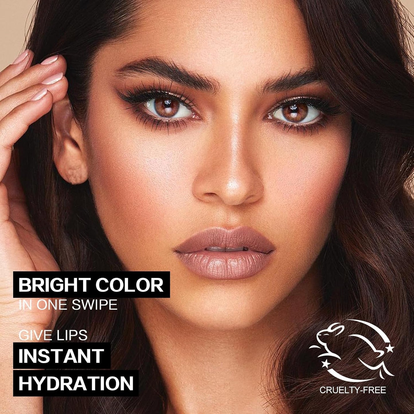 FOCALLURE Glisten Opal Shine Lipstick, High Impact Lip Color, Moisturizing Tinted Lip Balm, Lightweight & Hydrating Formula for Lip Care, BITTER SWEET