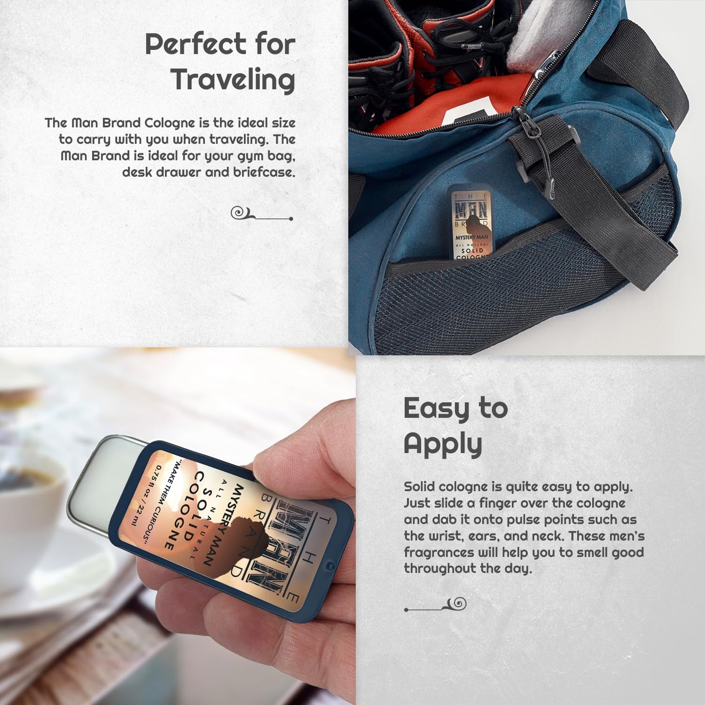 Solid Cologne (3/4 oz (Pack of 1), Mystery Man)