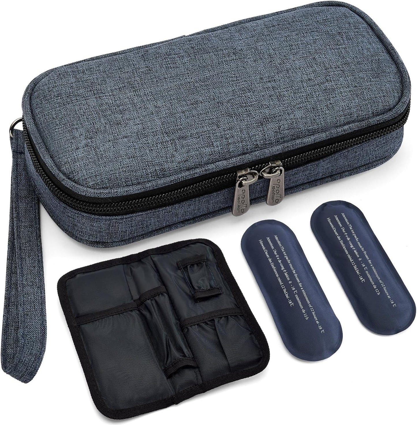 apollo walker Insulin Cooler Travel Case Diabetic Medication Cooler with Ice Packs and Insulation Liner insulin cooler travel case tsa approved