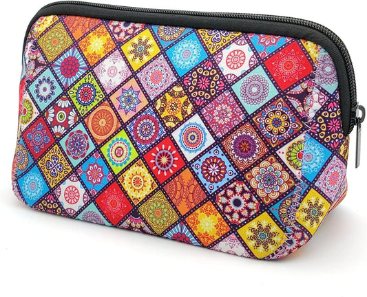 Cosmetic Bag Waterproof Neoprene Zipper Pouch Travel Portable Toiletry Makeup Bags Organizer Case for Women and Girls