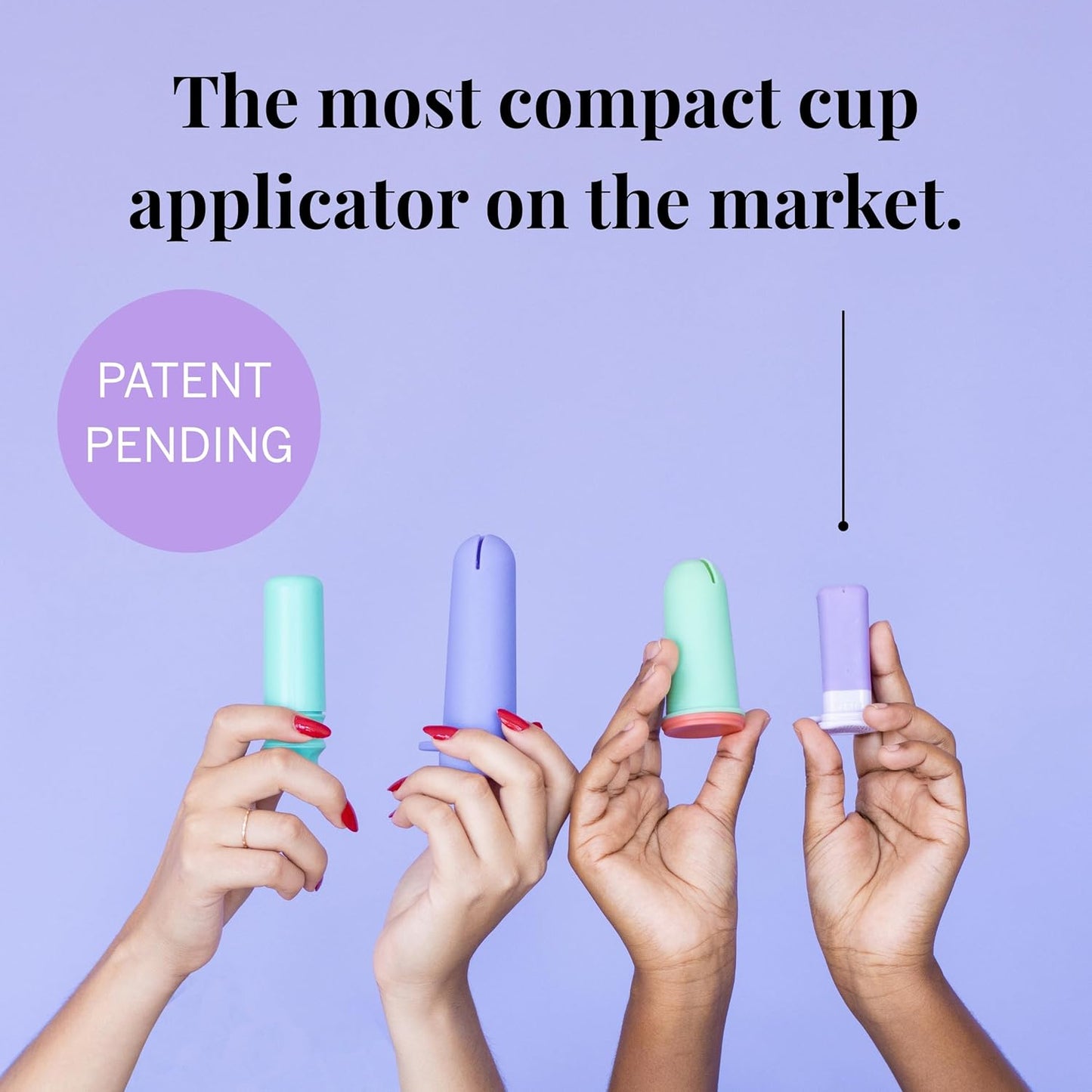 Pixie Menstrual Cup Applicator - Inserts Like A Tampon™ - Every Woman Can Now Use Period Cups - Perfect for Long Nails - Self Sanitizer TPE Properties - Travel Case