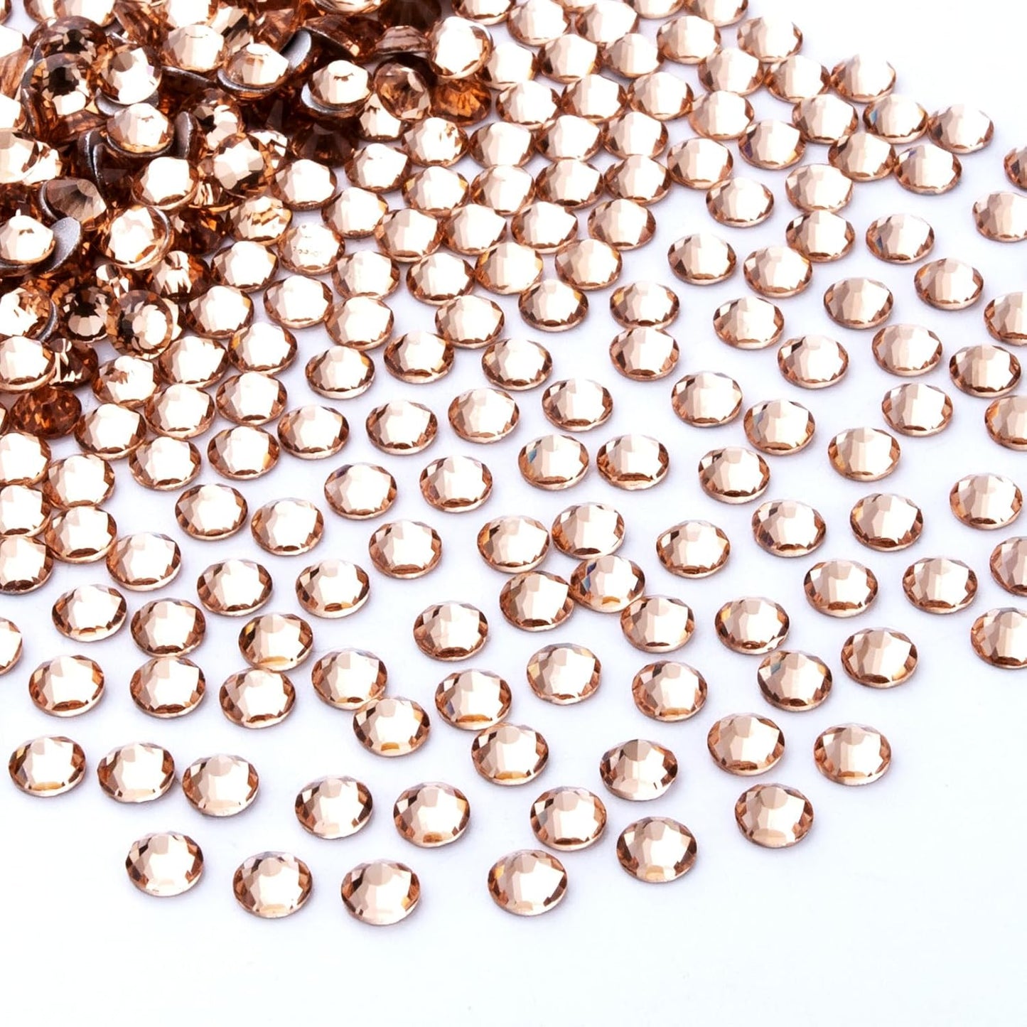 1440Pcs Champagne Crystal Rhinestones,Glass Flatback Rhinestones Gemstones for Nail Face Makeup Art Crafts Clothes Decoration -(SS20,4.8mm,Champagne)