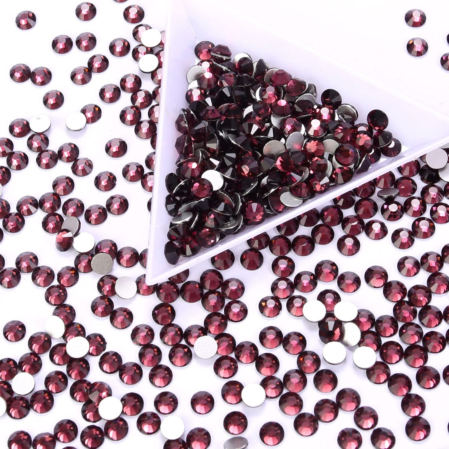 1440Pcs Amethyst Crystal Rhinestones,Glass Flatback Rhinestones Gemstones for Nail Face Makeup Art Crafts Clothes Decoration -(SS20,4.8mm,Amethyst)