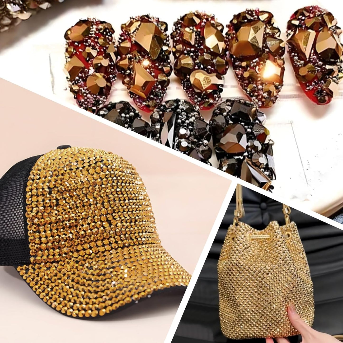 400 PCS SS30 Flatback Rhinestones,12-Facet Diamond-Cut Glass Gems for Nail Art,Clothing,DIY Crafts,Glue-On Decoration Stones with Silver Backing,Aurum